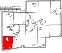 Location of Sugar Creek Township in Stark County