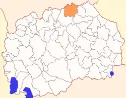Location within North Macedonia