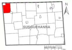 Location of Apolacon Township in Susquehanna County