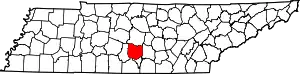 State map highlighting Bedford County