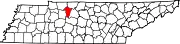 Map of Tennessee highlighting Cheatham County