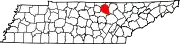 State map highlighting Overton County