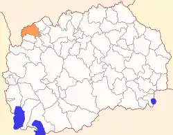 Location of Municipality of Tetovo