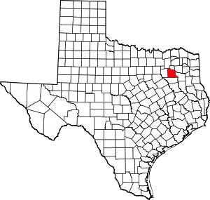 State map highlighting Van Zandt County