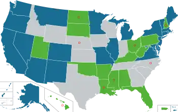 Map of cannabis laws in the US