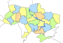 Map of the subdivisions of Ukraine