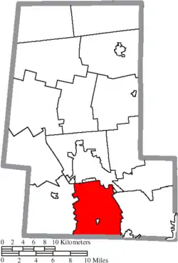 Location of Darby Township in Union County