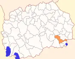Location of Valandovo Municipality
