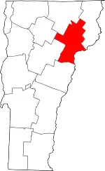 Caledonia County map