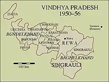 The former state of Vindhya Pradesh