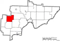Location of Palmer Township in Washington County