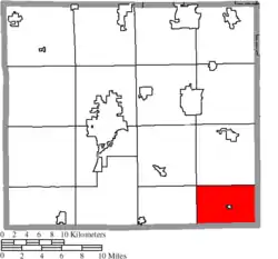 Location of Paint Township in Wayne County
