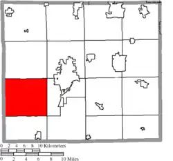 Location of Plain Township in Wayne County