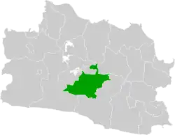 Location within West Java