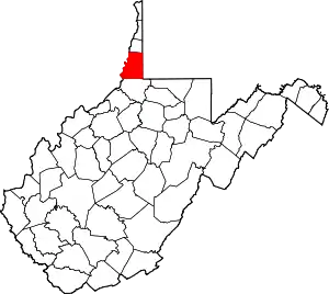 State map highlighting Marshall County