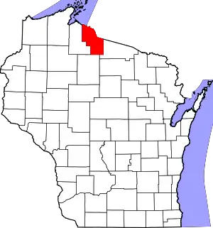 State map highlighting Iron County