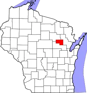 State map highlighting Menominee County