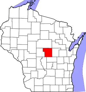 State map highlighting Portage County