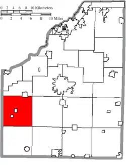Location of Milton Township in Wood County