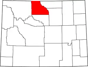 Big Horn County map