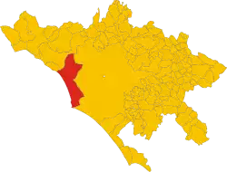 Fiumicino within the Metropolitan City of Rome