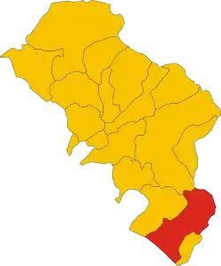 Massa within the province of Massa and Carrara