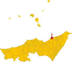 Milazzo within the Province of Messina