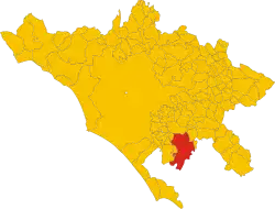 Velletri within the Metropolitan City of Rome