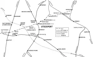 Bredbury railway station is located in Stockport railways