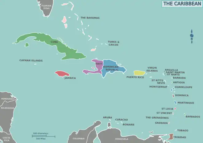 Image 9Contemporary political map of the Caribbean (from History of the Caribbean)