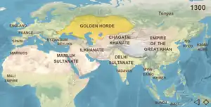 Territories of Golden Horde as of 1300