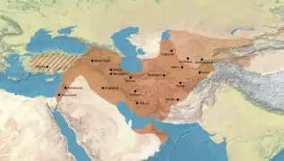 Seljuk Empire circa 1090, during the reign of Malik Shah I. To the west, Anatolia was under the independent rule of Suleiman ibn Qutalmish as the Sultanate of Rum, and disputed with the Byzantine Empire. To the east, the Kara-Khanid Khanate became a vassal state in 1089, for half a century, before falling to the Qara Khitai.