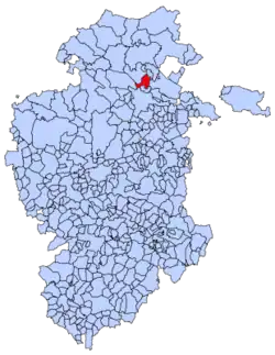 Municipal location of Trespaderne in Burgos province