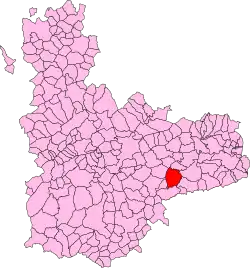 Location within the Province of Valladolid