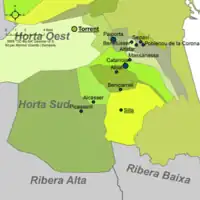 Municipalities of Horta Sud