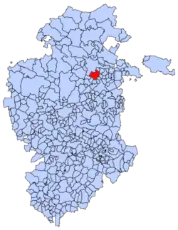 Municipal location of Los Barrios de Bureba in Burgos province