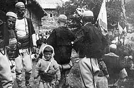 Arrival of a wedding party in Štirovica, 1907