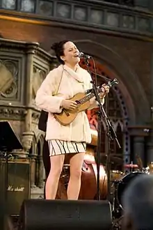 English singer-songwriter Mara Carlyle at the Union Chapel in London, February 2012