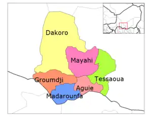 Tessaoua Department location in the region