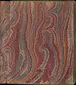 Marbled endpaper from a book bound in the Netherlands or Germany between 1720 and 1770