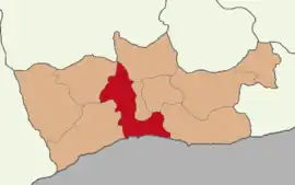 Map showing Artuklu District in Mardin Province