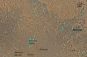 Map of Mare Tyrrhenum quadrangle. Tyrrhenus Mons is a major volcano.