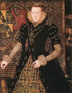 Margaret Audley, Duchess of Norfolk, 1562, companion to portrait of the Duke, by Hans Eworth