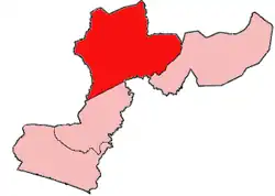 Location of Kakata District in Margibi County