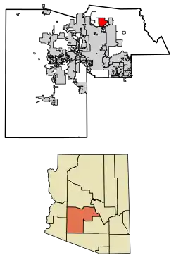 Location in Maricopa County, Arizona