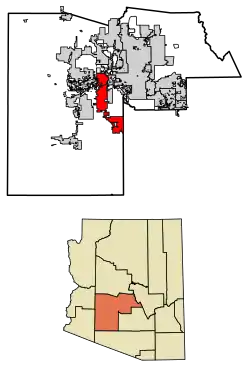 Location in Maricopa County, Arizona