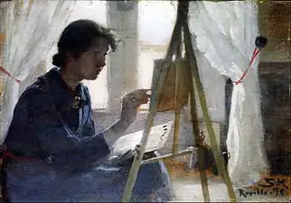 Interior. Marie painting. Ravello (1890)