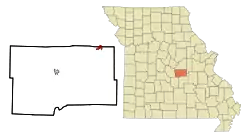 Location of Belle, Missouri
