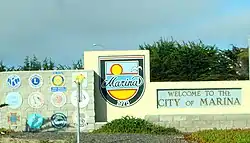 City of Marina welcome sign