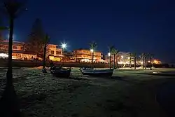 The seafront by night